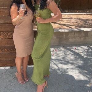 Donated: Green Strapless Dress - donating 5/7